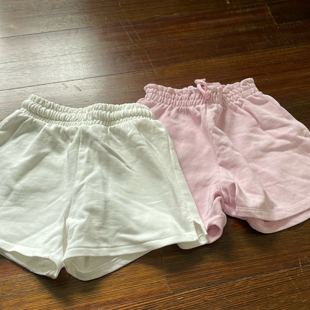 Pink and white shorts ( 2 pairs)